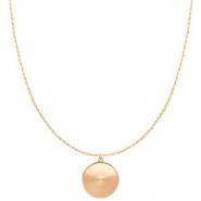 Polaris Steel (RVS) ketting met setting voor 20mm cabochon Rosé goud
