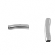 Roestvrij stalen (RVS) Stainless steel kralen tube 25mm Silver