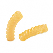 Acryl tube kralen twisted Transparent spectra yellow
