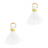 Kwastjes 1.2cm Gold-white