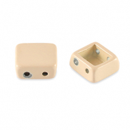 Tile beads vierkant Apricot beige