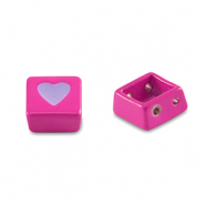 Tile beads vierkant Magenta pink-paisley purple