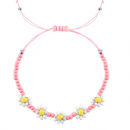 Trendy armbanden flower Pink-white