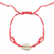 Trendy armbanden kauri Red-pink