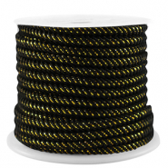 Trendy koord 3mm Black-gold
