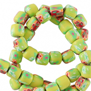 Polymeer kralen 6mm Lime green