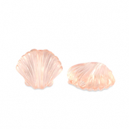Acryl kralen schelp Transparent salmon pink