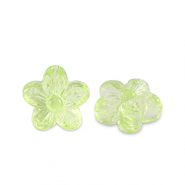 Acryl kralen bloem Transparent light green