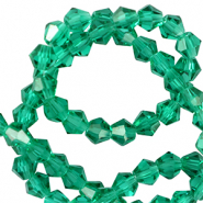 Top Facet kralen bicone 3mm Eden green
