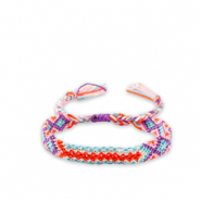 Trendy enkelbandjes Turquoise blue-purple