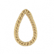 Rotan hanger druppel Natural beige