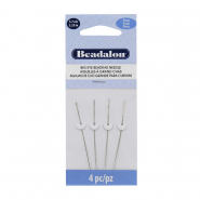 Beadalon rijgnaalden met groot oog 5.7cm (Fine) Silver