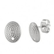 Roestvrij stalen (RVS) Stainless steel oorbellen Silver