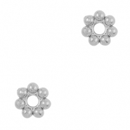 Roestvrij stalen (RVS) Stainless steel kralen spacer Bali ring 5mm Silver