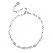 Roestvrij stalen (RVS) Stainless steel armbanden hartjes Silver
