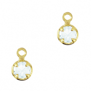 Hangers van Crystal Glass Light sky blue-gold