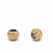 Roestvrij stalen (RVS) stainless steel kralen 4mm Gold