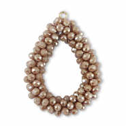 Top facet hangers druppel Taupe brown