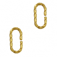Roestvrij stalen (RVS) stainless steel onderdelen buigring ovaal Gold