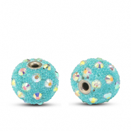 Bohemian kralen Turquoise-strass
