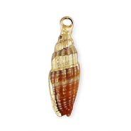 Schelp hangers specials Multicolour red brown-gold