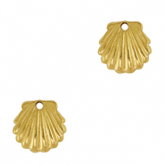 Roestvrij stalen (RVS) Stainless steel bedel schelp Gold