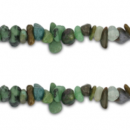 Chip stone kralen zoisiet-robijn Green-red