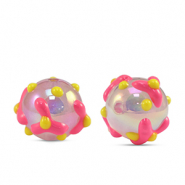 Acryl kralen dots Pink-yellow