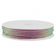 Macramé draad gevlochten 1mm Purple metallic