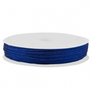 Macramé draad gevlochten 0,8mm Blue metallic