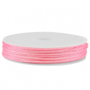 Macramé draad gevlochten 0,8mm Pink metallic