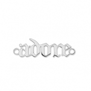 Roestvrij stalen (RVS) Stainless steel bedels tussenstuk ''adore'' Silver
