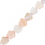 Schelp kralen bloem Light pink