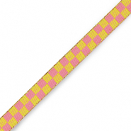 Lint met tekst blokjes Pink-green