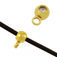 Roestvrij stalen (RVS) Stainless steel onderdelen smart bead stopper met oogje Gold