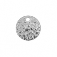 Roestvrij stalen (RVS) Stainless steel bedels rond Silver