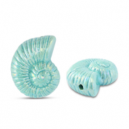 DQ Grieks keramiek kralen schelp Turquoise blue