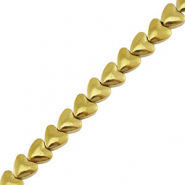 Hematite kralen hart 4mm Gold