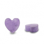 Natuursteen kralen amethist hart Purple transparent