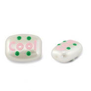 Acryl kralen "cool" Pearl-light pink-green