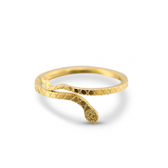 Roestvrij stalen (RVS) Stainless steel ringen slang Gold