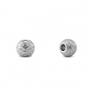 Roestvrij stalen (RVS) Stainless steel kralen 6mm Silver