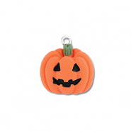Resin hangers pompoen Orange-black-green