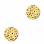 Roestvrij stalen (RVS) stainless steel bedels rond Gold
