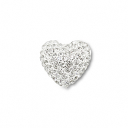 Bohemian kralen hart Silver