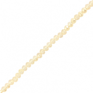 Top Facet kralen 8x6mm disc Light champagne