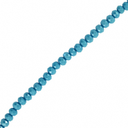 Top Facet kralen 6x4mm disc Blue
