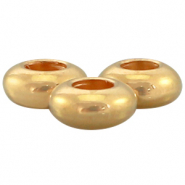 DQ metalen kraal 7x3mm Goud (nikkelvrij)