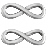 DQ metaal infinity bedel 15mm Antiek zilver (nikkelvrij)