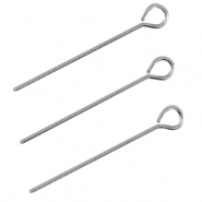 DQ metaal kettelstift 25mm Antiek zilver (nikkelvrij)